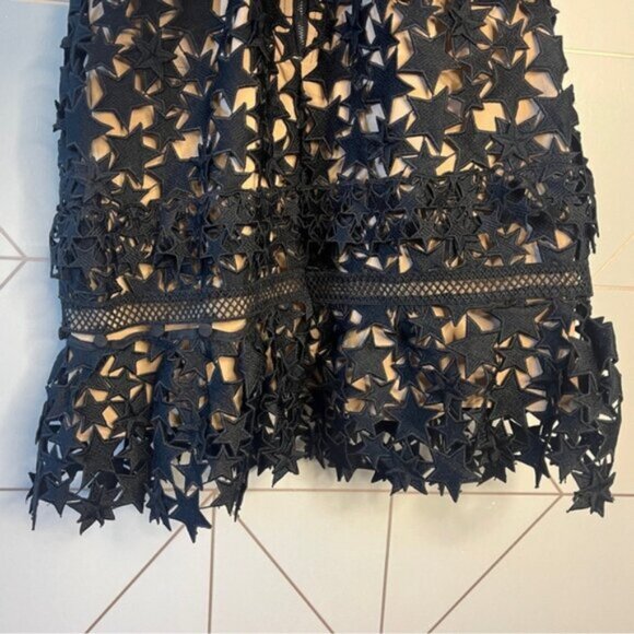 Self-Portrait Yolk Frill Star Guipure Lace Mini Dress - Picture 9 of 12